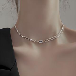 Layered Choker Necklace 1 Pc - Silver | Gaya by Gaya