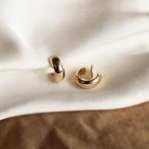 Mini Open Hoop Clip-On Earring 1 Pair - Clip-On Earring - Mini Open Hoop - Gold 225448399