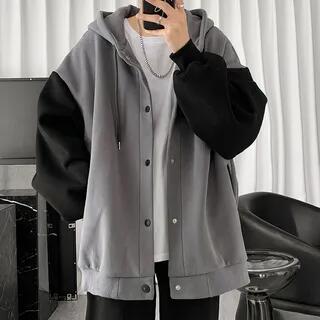 Two-Tone Baseball Jacket Black by GRAYCIOUS