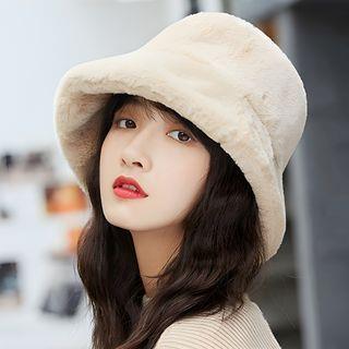 Plain Chenille Bucket Hat White by Anavanda