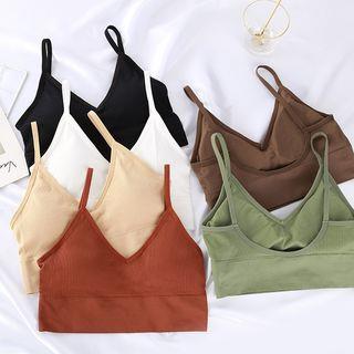 Ribbed Wireless Bra Caramel by Bababy