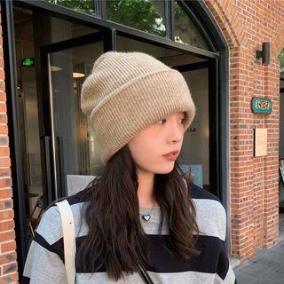 Rib Knit Beanie Beige by Nikifa