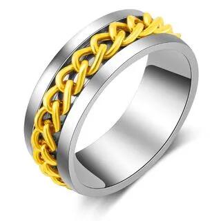 Chain Sterling Silver Ring Gold | Prushia by Prushia