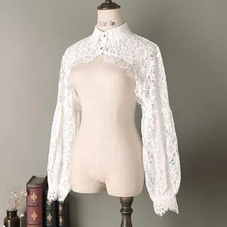 Long-Sleeve Lace Decorative Collar A602 - White | MIOW by MIOW