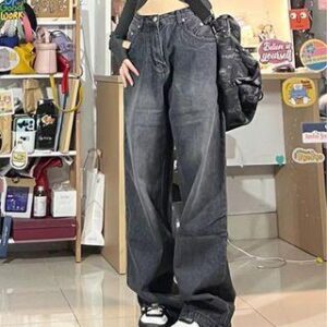 Wide-Leg Denim Jeans fashion styling photograph