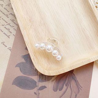 Faux Pearl Hair Claw 4.5cm - White | Koi Kawaii by Koi Kawaii