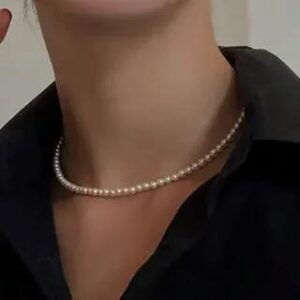Faux Pearl Necklace 1 Pc - Necklace - White | Betsuno 229428983