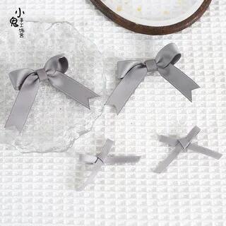Set of 4: Ribbon Hair Clip Set of 4 - Gray | Elfis by Elfis