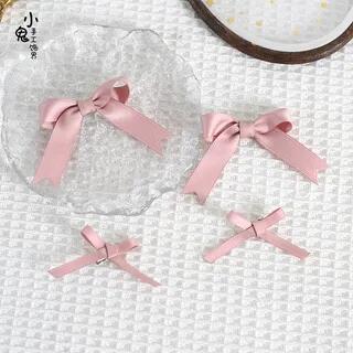 Set of 4: Ribbon Hair Clip Set of 4 - Grayish Pink | Elfis by Elfis