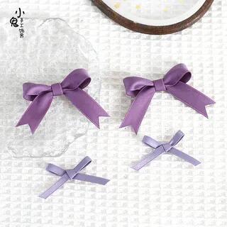 Set of 4: Ribbon Hair Clip Set of 4 - Dark Purple | Elfis by Elfis