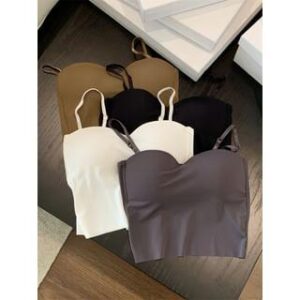 black and white minimalist strapless tube tops
