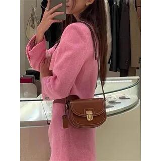 Flap Crossbody Bag Brown by Indenis