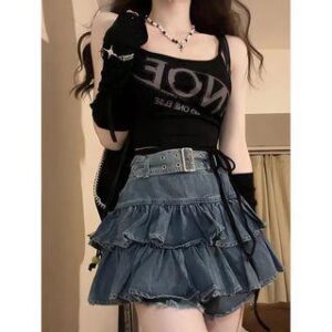 Denim Skirt: The Effortless Outfit Formula denim skirt fashion styling inspiration