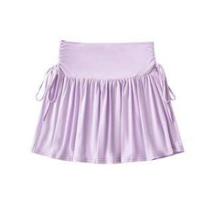Balletcore High Rise Ruched Mini A-Line Skirt Purple 241438420