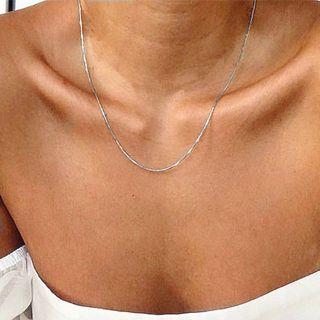 Layered Alloy Choker Glitter - Silver - 45cm | Gemsha by Gemsha