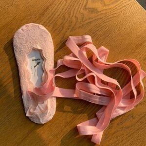 Balletcore Tie-Up No Show Socks Pink 244194915