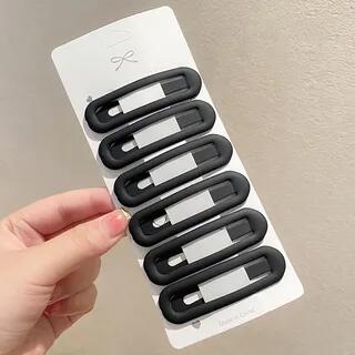 Set of 6: Plain Hair Clip Set of 6 - Black | Ordinario by Ordinario