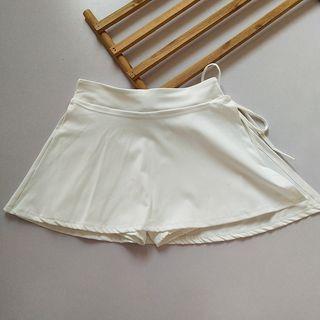 Plain Slit Tennis Skort White by Runyz