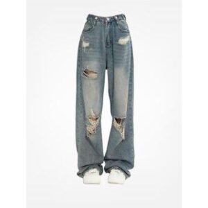 Wide-Leg Denim Jeans fashion styling photograph