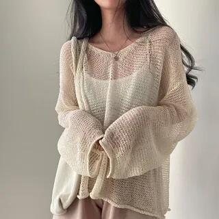 Loose Knit Sweater Almond by Melon Juice