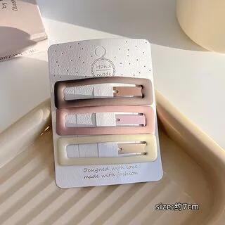 Plain Alloy Hair Clip (various designs) / Set 51 - Set Of 3 | LIDO by LIDO