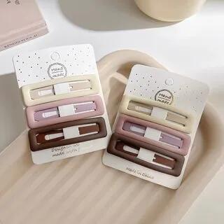 Plain Alloy Hair Clip (various designs) / Set 70 - Set Of 6 | LIDO by LIDO