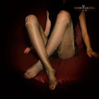 Glitter Sheer Tights Open Crotch - Gold by Gentiana