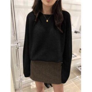 black tailored knit cardigan with collar