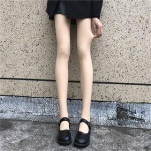 Plain Tights / Stirrup Tights Thin Fleece Lining - 220g - Pantyhose - Black 251231761