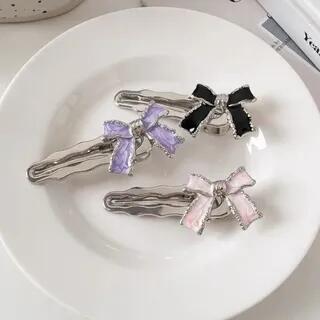 Bow Alloy Hair Clip Purple | Sharkkira by Sharkkira