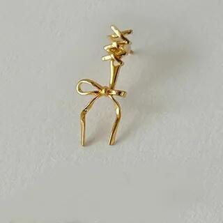 Bow Ear Jacket 1 Pair - Gold | Sharkkira by Sharkkira