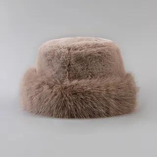 Plain Faux-Fur Cossack Hat Khaki by Raconteur