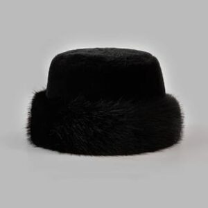 Plain Faux-Fur Cossack Hat Black 251234969