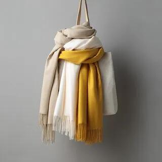 Plain Scarf Denim Blue - 205cm x 70cm by Frior