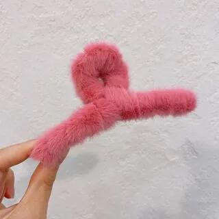 Fluffy Hair Claw Rose Pink | Kiren by Kiren
