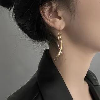 925 Sterling Silver Drop Earring 1 Pair - Gold | Kamuel by Kamuel