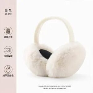 Plain Chenille Earmuffs (Various Designs) DEZ22 - White 251237318