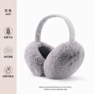 Plain Chenille Earmuffs (Various Designs) DEZ22 - Gray 251237367