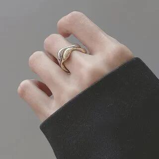 925 Sterling Silver Irregular Open Ring Silver | Hansha by Hansha