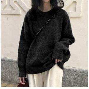 Black Oversized Sweater fashion styling inspiration