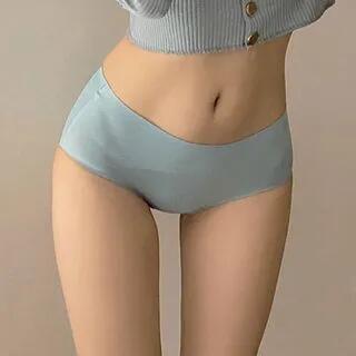 Plain Seamless Panty Peacock Blue by Croix