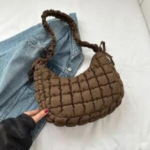 Quilted Shoulder Bag Brown 258806601