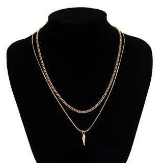 Stud Layered Necklace 04658 - Gold | Gretlyn by Gretlyn