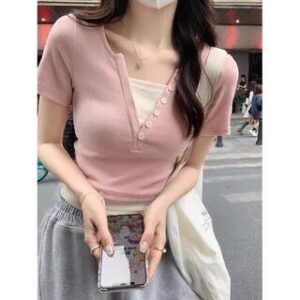 Pink Polo Top fashion styling inspiration