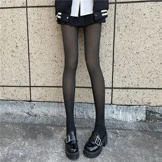 Sheer Tights / Stirrup Leggings Stirrup - Black - 90g by Gentiana