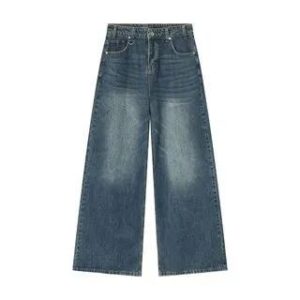 Mid Rise Washed Wide Leg Jeans Blue | FAERIS 258812721