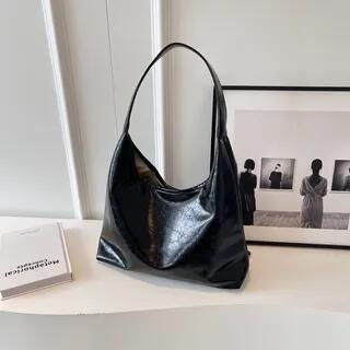 Faux Leather Tote Bag Black by KOCORE