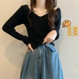 Black Long Sleeve Wrap Top fashion styling inspiration
