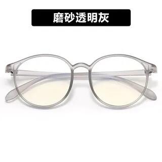 Round Blue Light Blocking Eyeglasses 12 - Transparent Gray | iLANURA by iLANURA