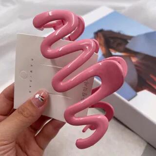 Wavy Hair Claw WCXA5-1 - Rose Pink | Allyrinta by Allyrinta